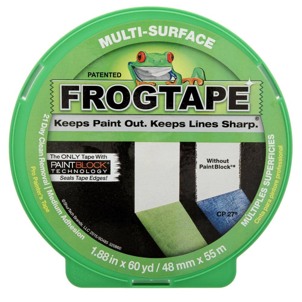 W x 60 yd FrogTape  0.94 in L Green  Medium Strength  Painter/'s Tape  1 pk