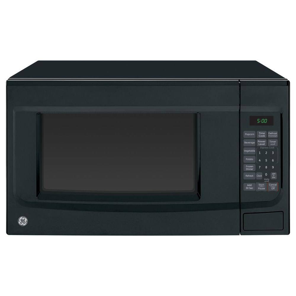 GE 1.4 cu. ft. 1100-Watt Countertop Microwave in Black-JES1456DSBB