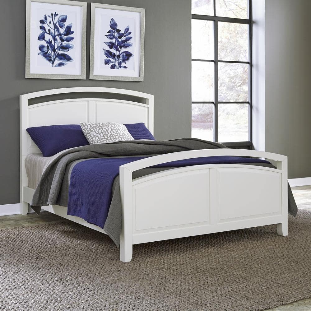Home Styles Newport White Queen Bed Frame-5515-500 - The Home Depot