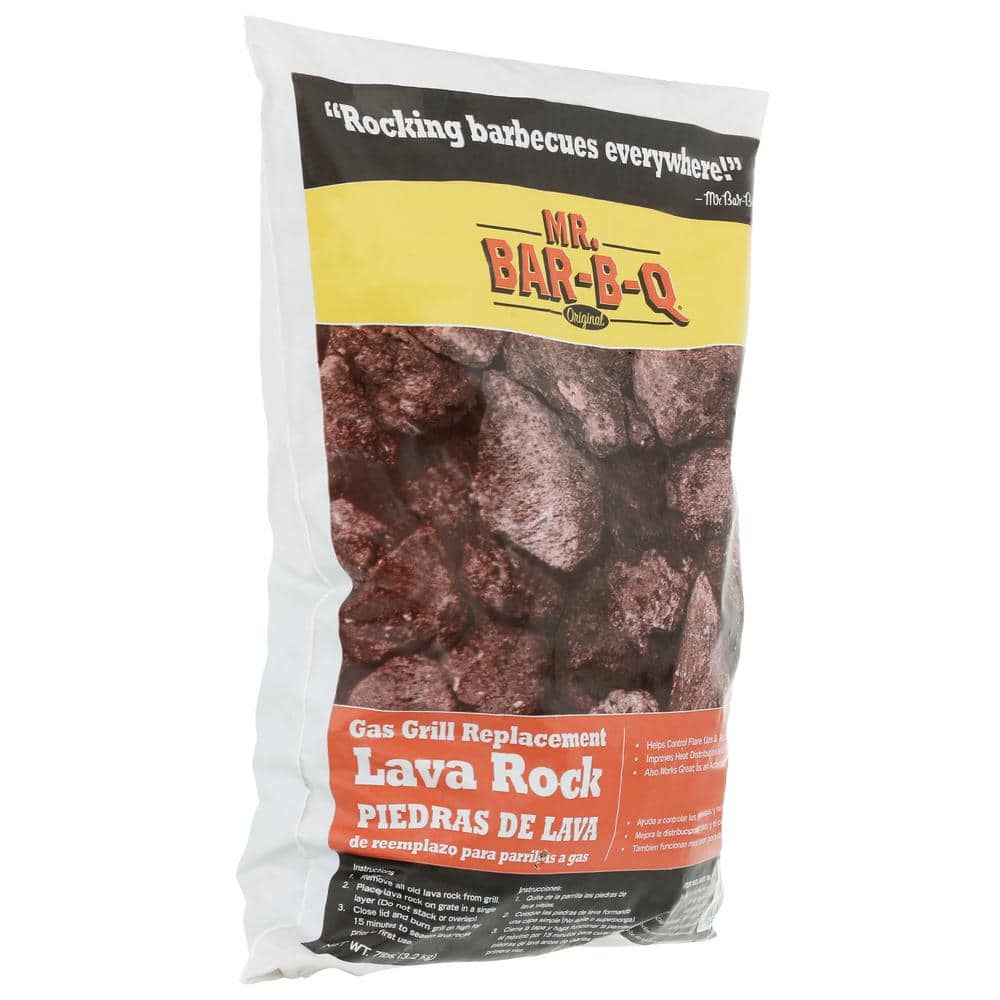Lava rocks that reach cooking temperature quickly