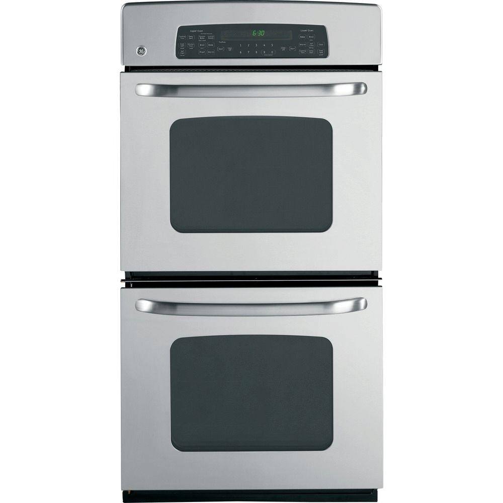 GE 27 in. Double Electric Wall Oven with Convection in 