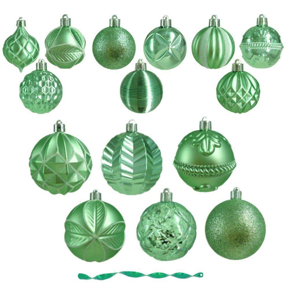 Martha Stewart Living Winter Wishes Ornament Assortment in Mint (75 ...