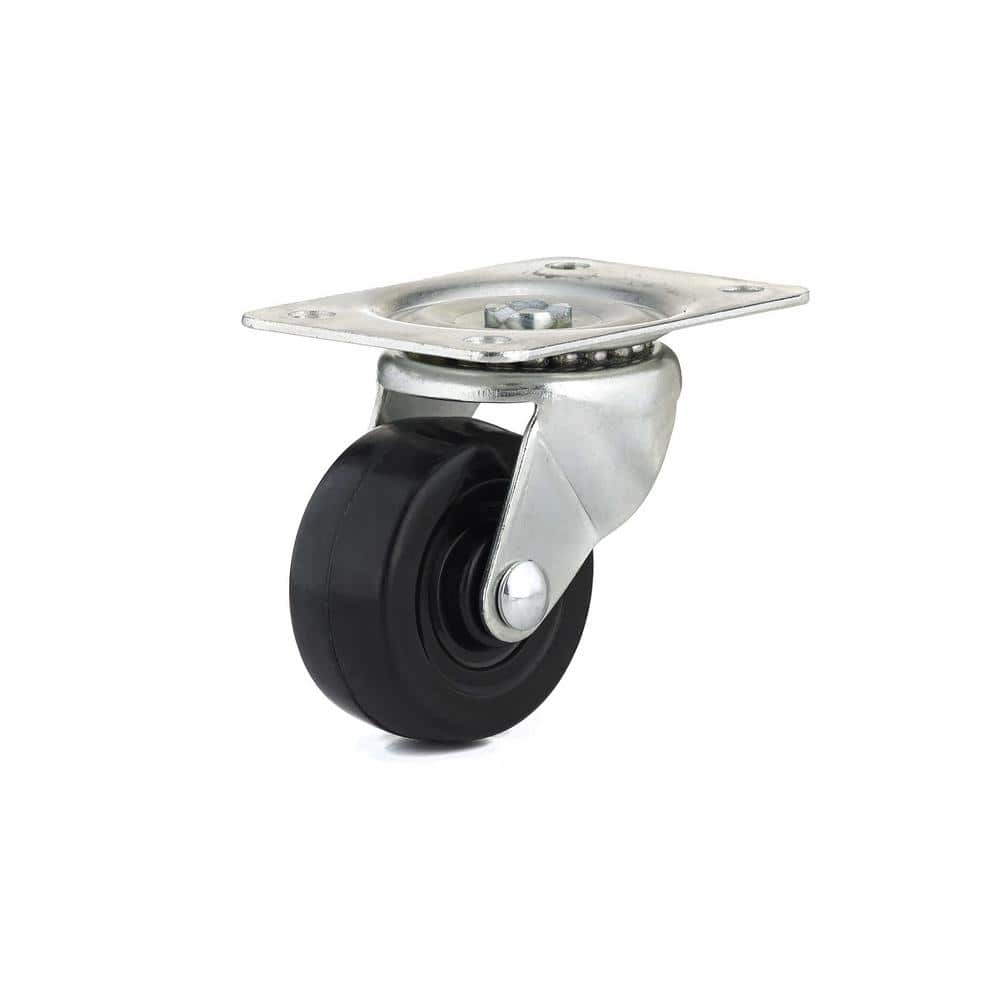 Everbilt 3 in. Soft Rubber Rigid Caster with 175 lb. Load Rating ...