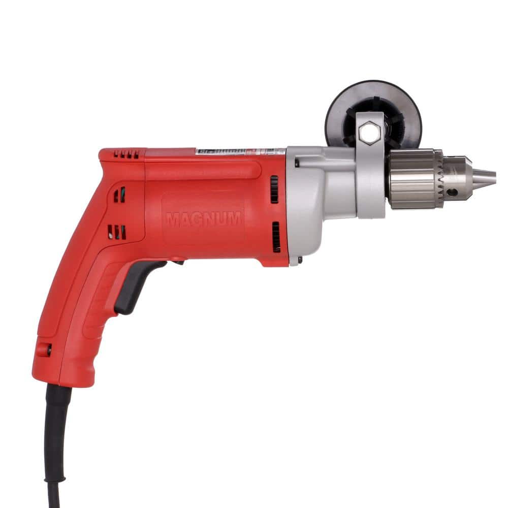 1200 RPM 2-Finger Trigger Variable speed Corded Milwaukee Magnum Drill 3/8 in 