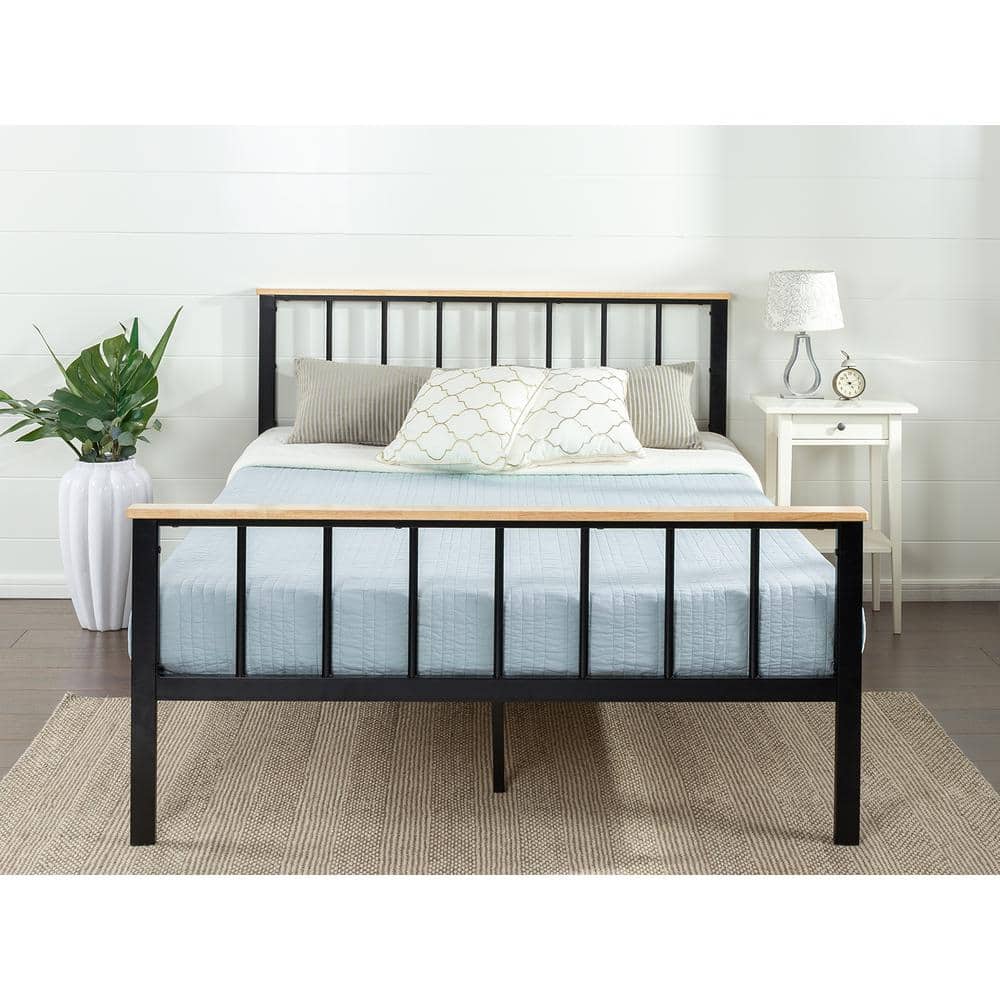 Rest Rite 14 in. Queen Metal Platform Bed Frame-MFP00112BBQN - The Home
