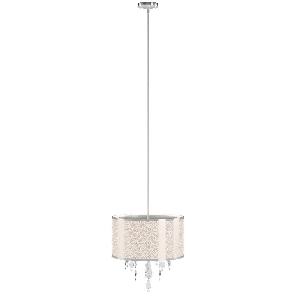 Chandelier featuring glamorous crystal jewel accents for added shimmer