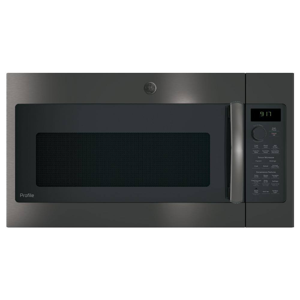 GE Profile 1.7 cu. ft. Over the Range Convection Microwave in Black
