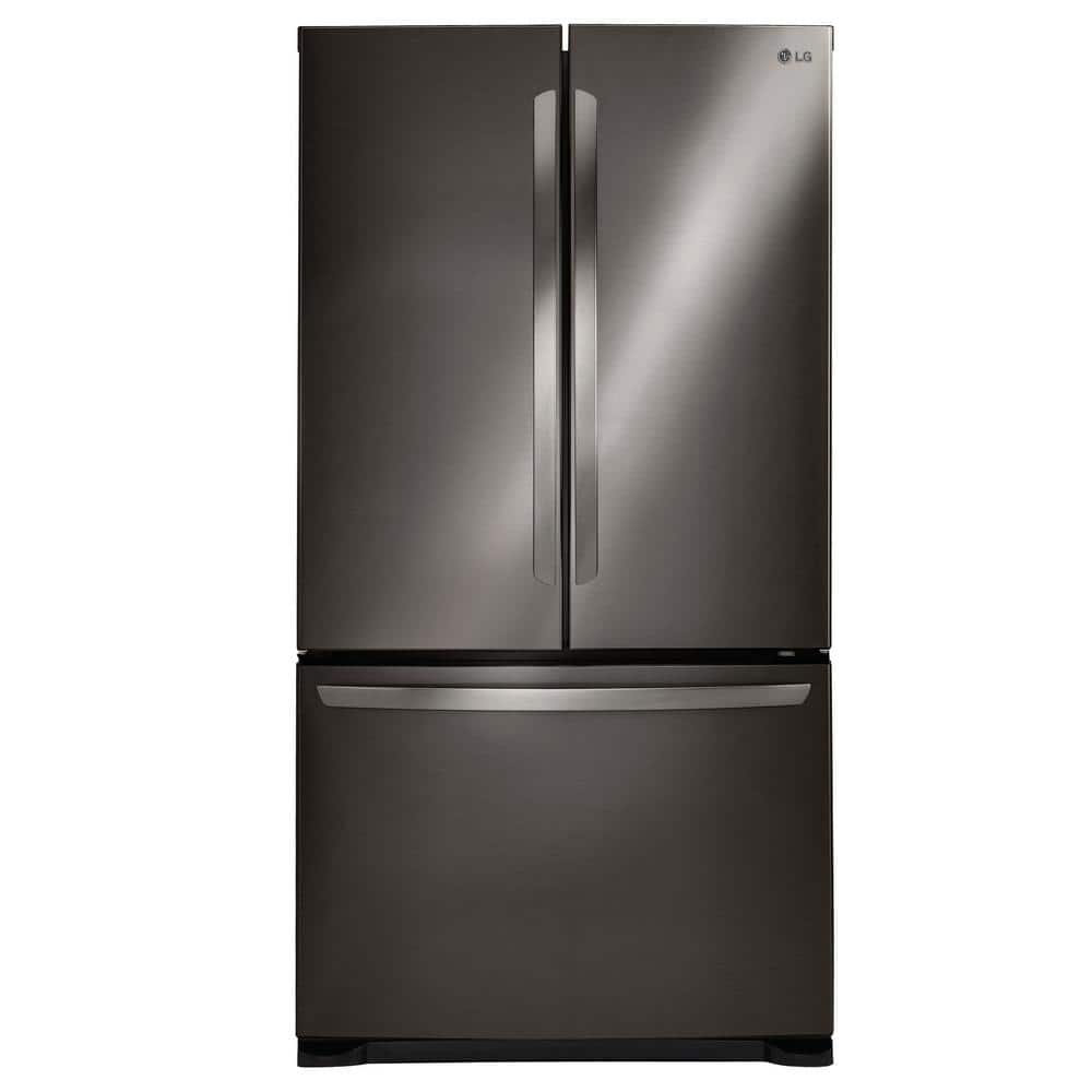 LG Electronics 20.9 cu. ft. French Door Refrigerator in Black Stainless ...