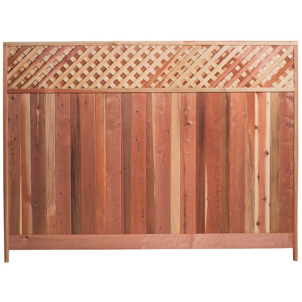 6 ft. H x 8 ft. W Spruce Pine Fir Stockade Fence Panel ...