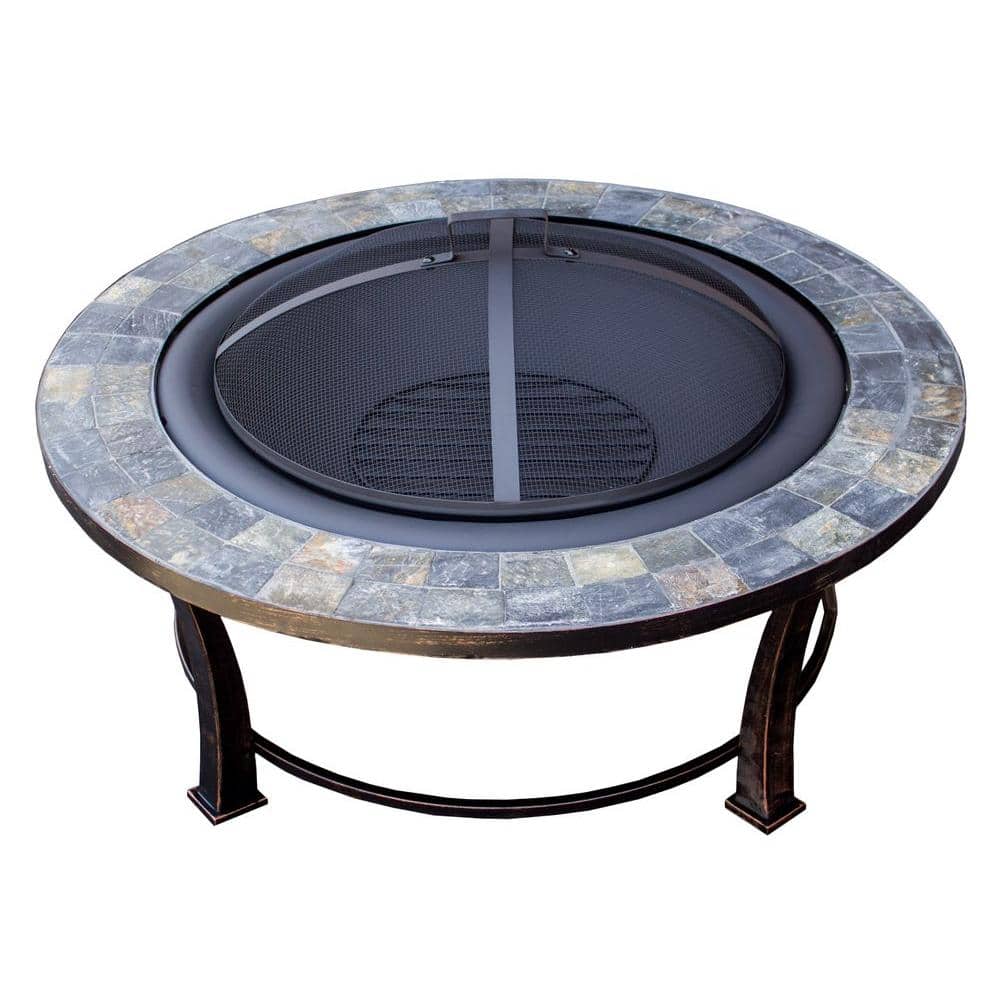 Oldcastle Hudson Stone 40 in. Round Fire Pit Kit-70300877 ...