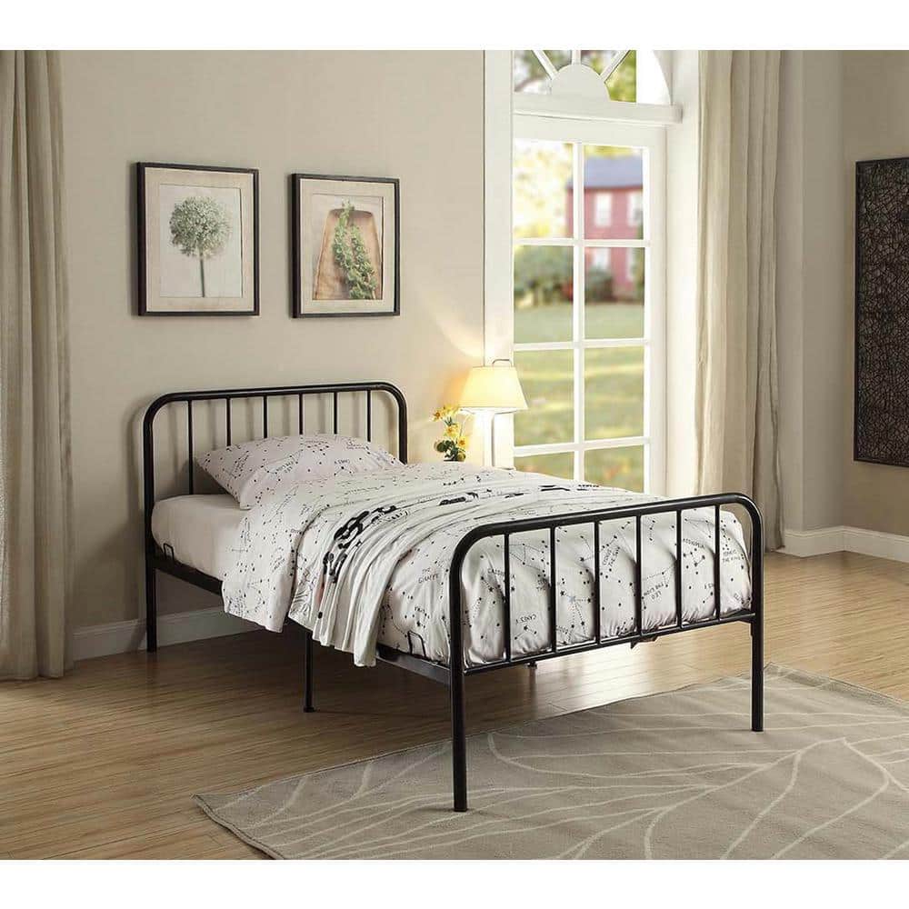 4D Concepts Bed in a Box Black Twin Bed Frame-121472 - The Home Depot