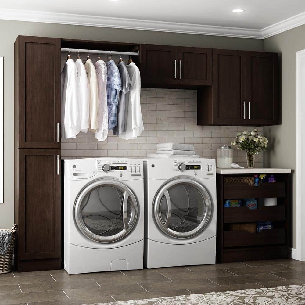 Modifi Horizon 105 in. W White Laundry Cabinet Kit-ENL105-HPW - The ...