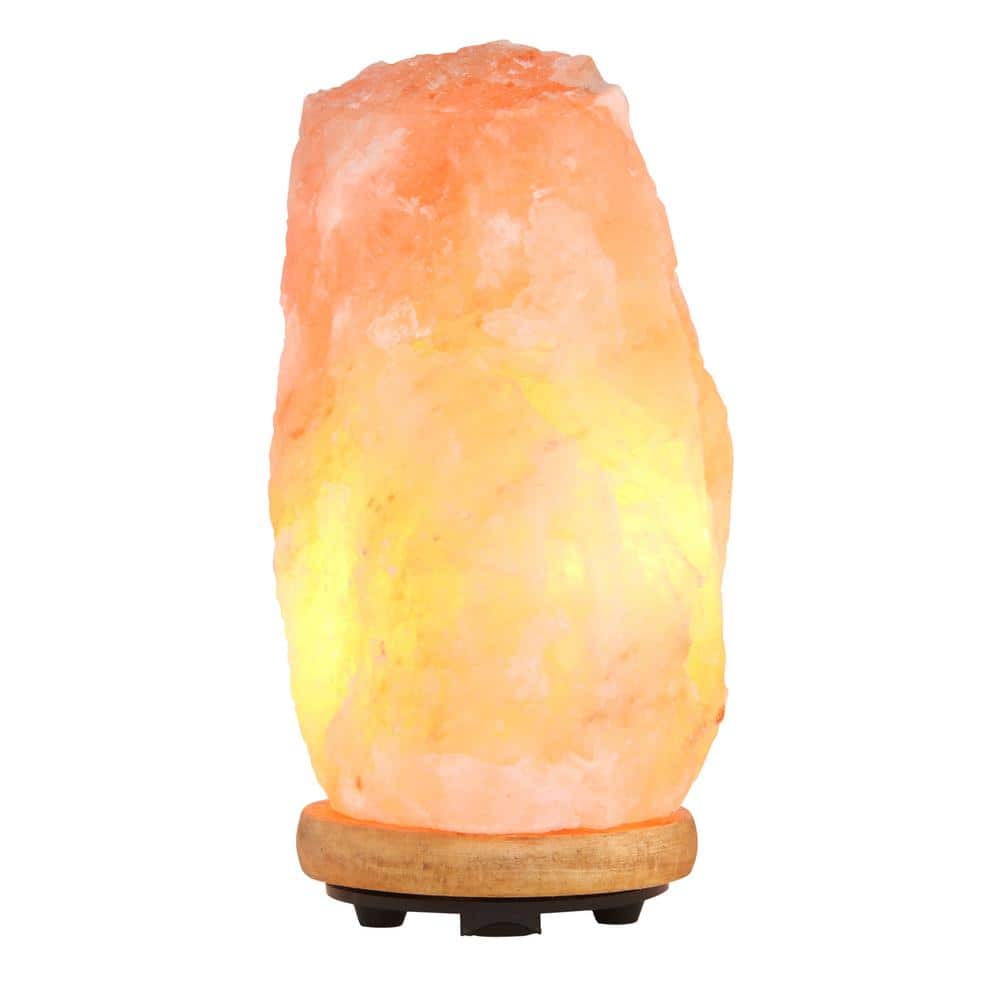 Salt lamp designed to naturally purify the air as it heats up