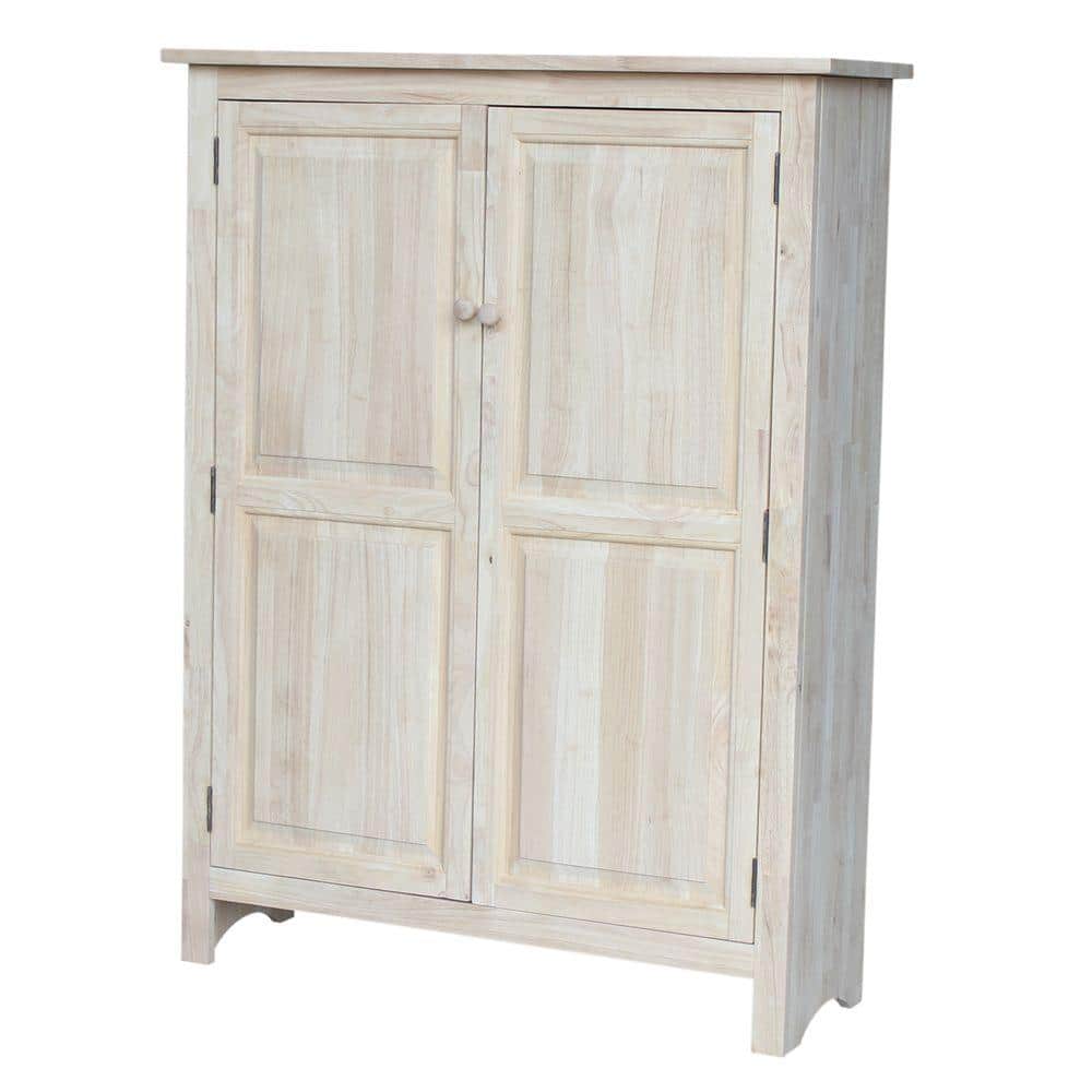 International Concepts 51 in. H Solid Wood Pantry in Unfinished Wood-CU