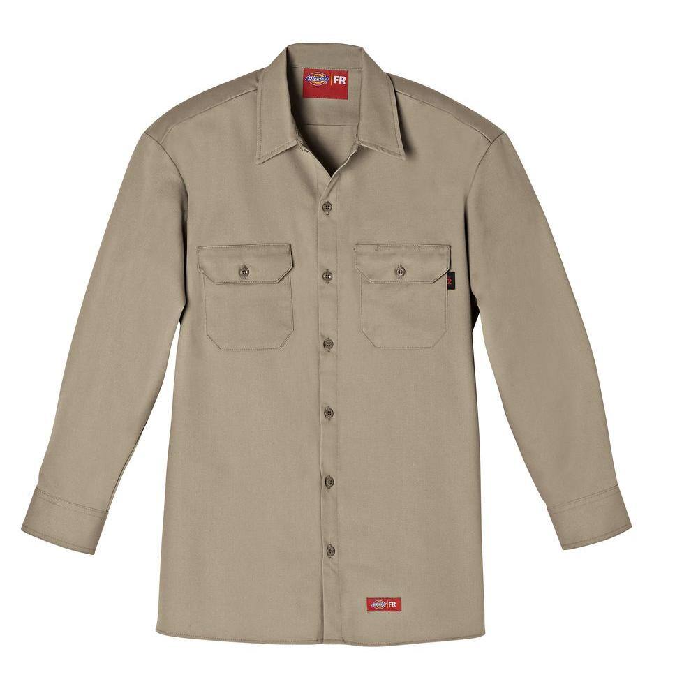 Lincoln Electric Fire Resistant X-Large Khaki Cloth Welding Shirt ...