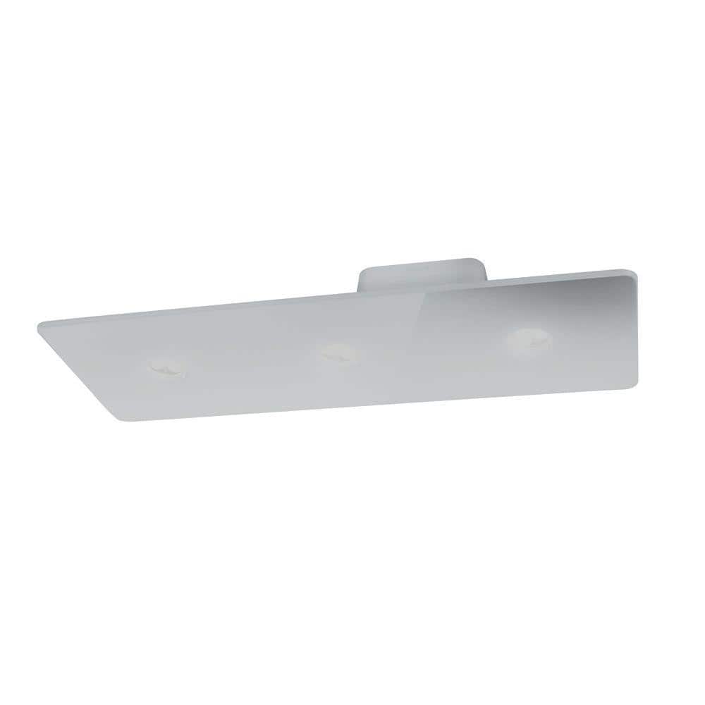 Philips Tabla 3-Light Glossy White LED Semi-Flush Mount Light-316063148 ...