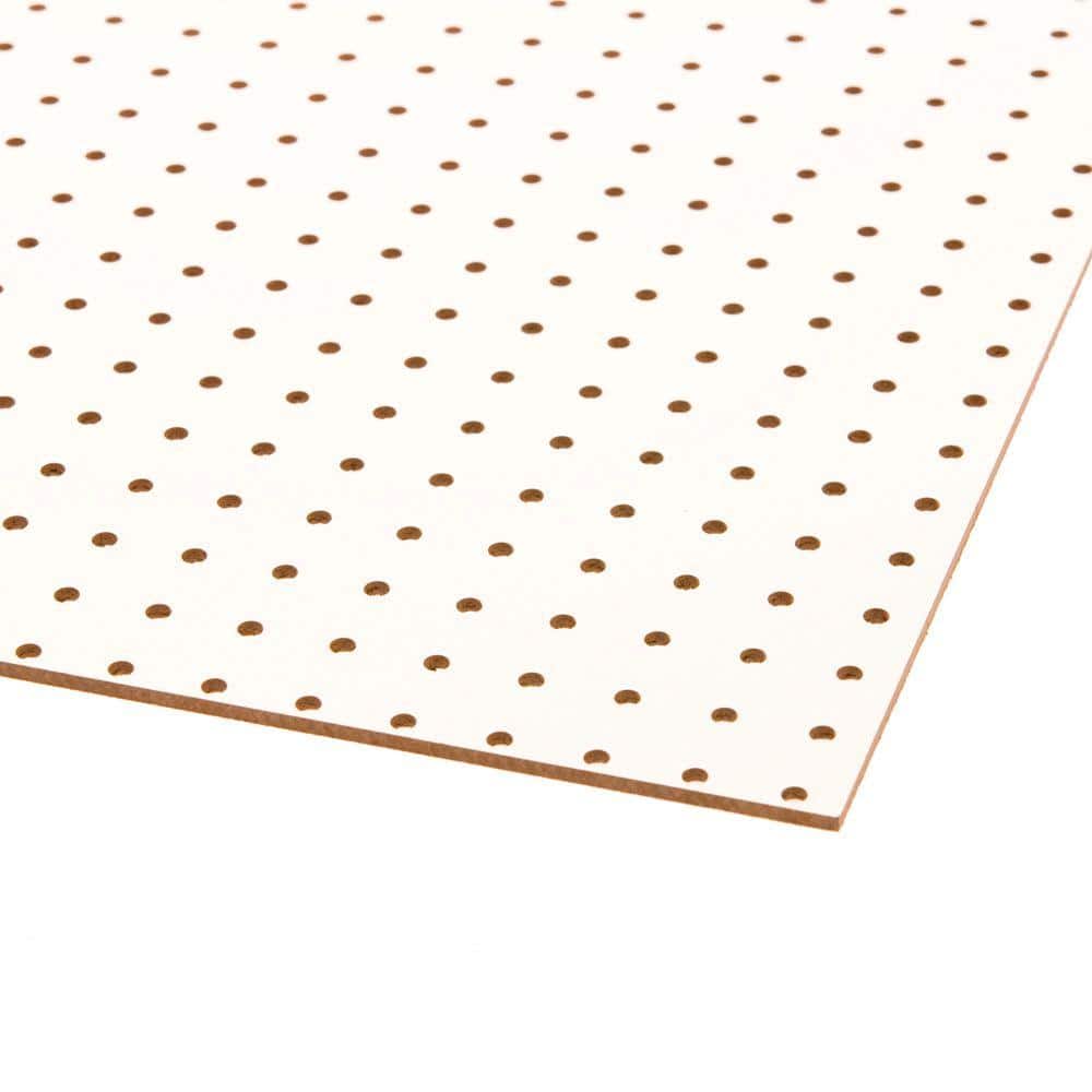 null White Pegboard (Common: 3/16 in. x 2 ft. x 4 ft.; Actual: 0.165 in. x 23.75 in. x 47.75 in.)