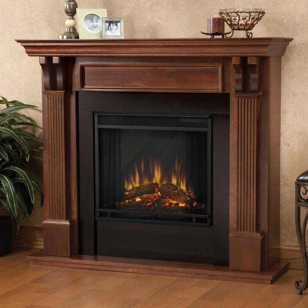 Real Flame Ashley 48 in. Electric Fireplace in Mahogany 