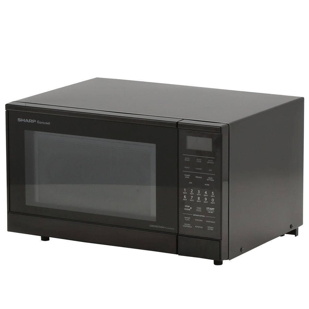 Sharp 0.9 cu. ft., 900 Watt Counter Top Convection Microwave in Black