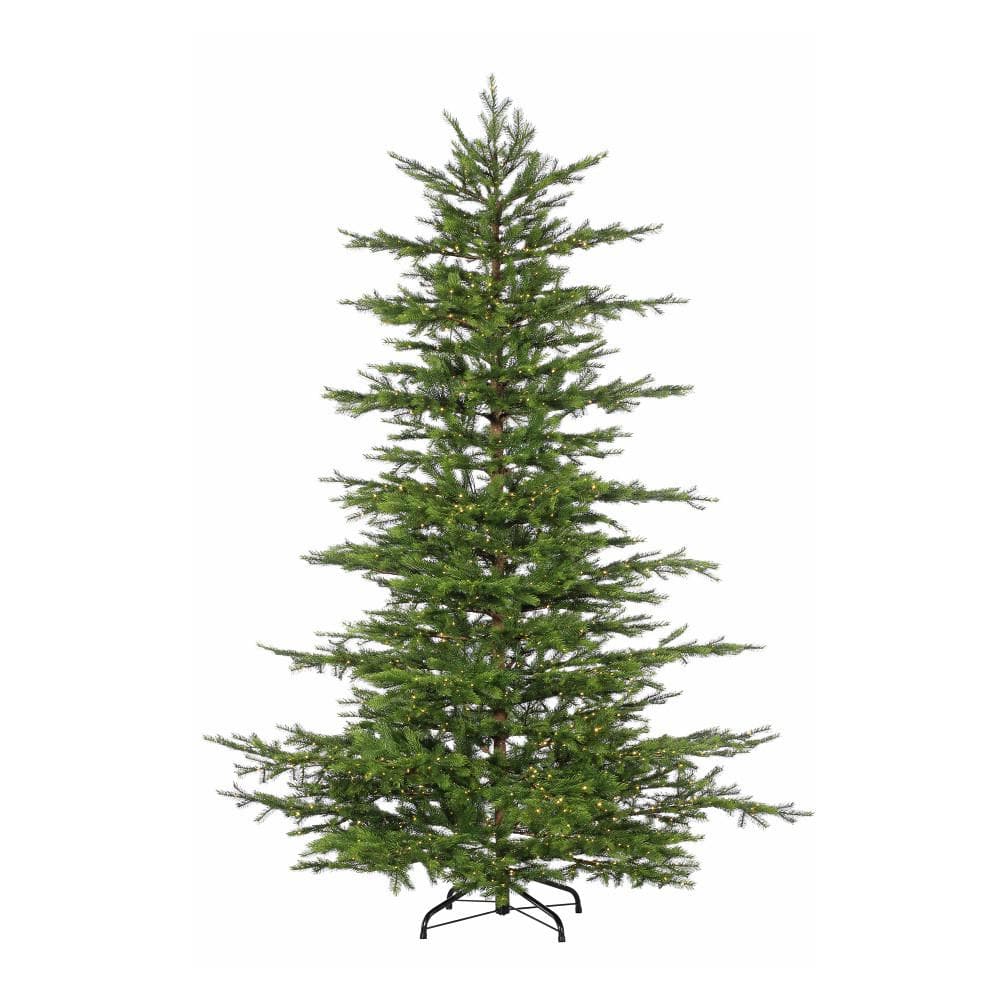 7.5 ft. Pre-Lit LED California Cedar Artificial Christmas Tree with ...