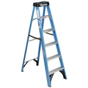 6-Feet Werner Fiberglass Step Ladder with 250lbs Capacity (FS106)