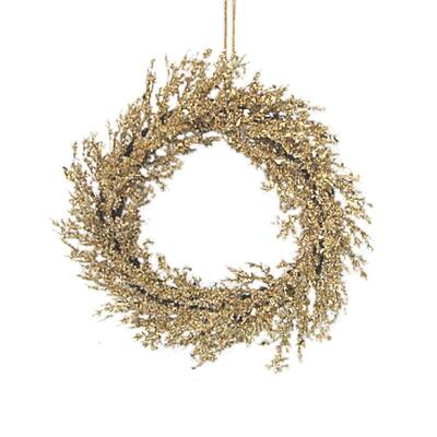 Home Accents Holiday 24 in. Gold Wreath-DV7-CXFG046AB - The Home Depot