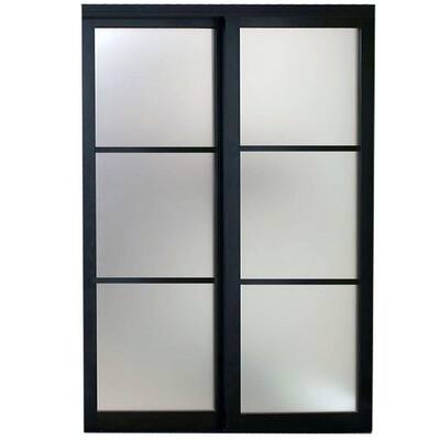 Tempered glass doors provide privacy and let light through