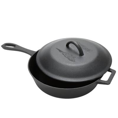Cast iron skillet comes pre-seasoned for your convenience