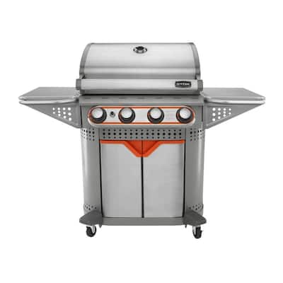 STOK Quattro 4-Burner Propane Gas Grill with 3-Grill Inserts
