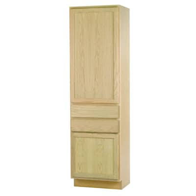 24x84x18 in. Pantry Cabinet in Unfinished Oak-DDUC2418OHD - The Home Depot