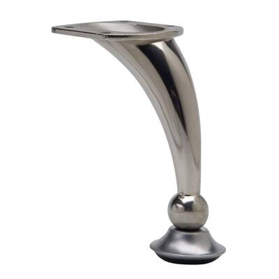 Waddell 4.5 in. Brushed Nickel Metal Arch Taper Leg-3705N - The Home Depot