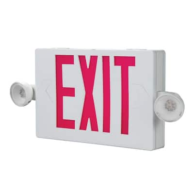 Emergency exit sign featuring a long-lasting design