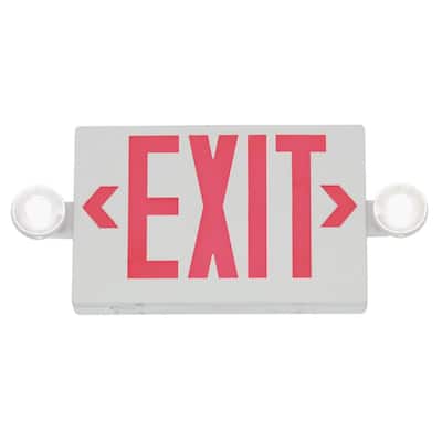 Emergency exit sign designed for wall or ceiling mounting