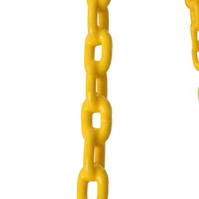 Swing supported by safety coated adjustable chains