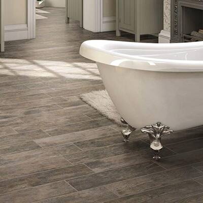 tile natural bathroom wood porcelain bath stone element homedepot resistant water introduce flooring resilient