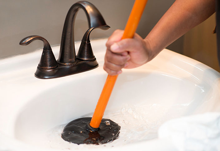 plunge bathroom sink black stuff
