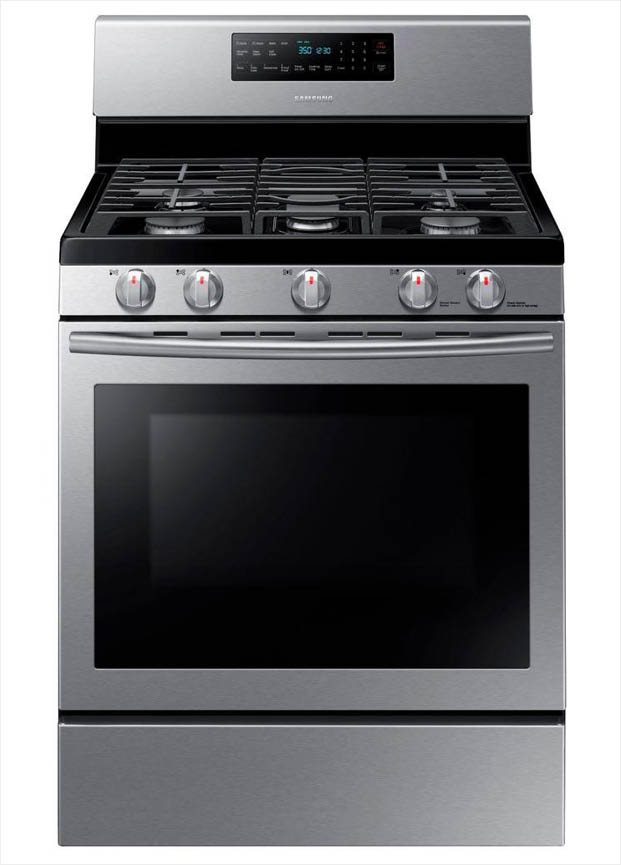 Samsung 30 in. 5.8 cu. ft. Gas Range with Self-Cleaning and Fan