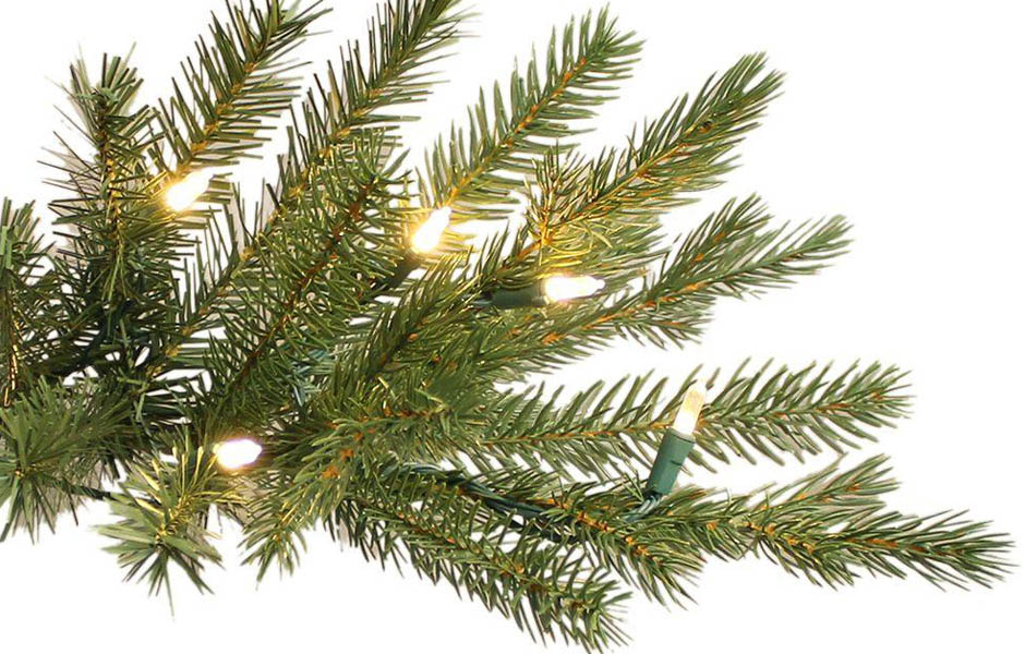 GE 7.5 ft. Just Cut Balsam Fir EZ Light Artificial Christmas Tree with ...