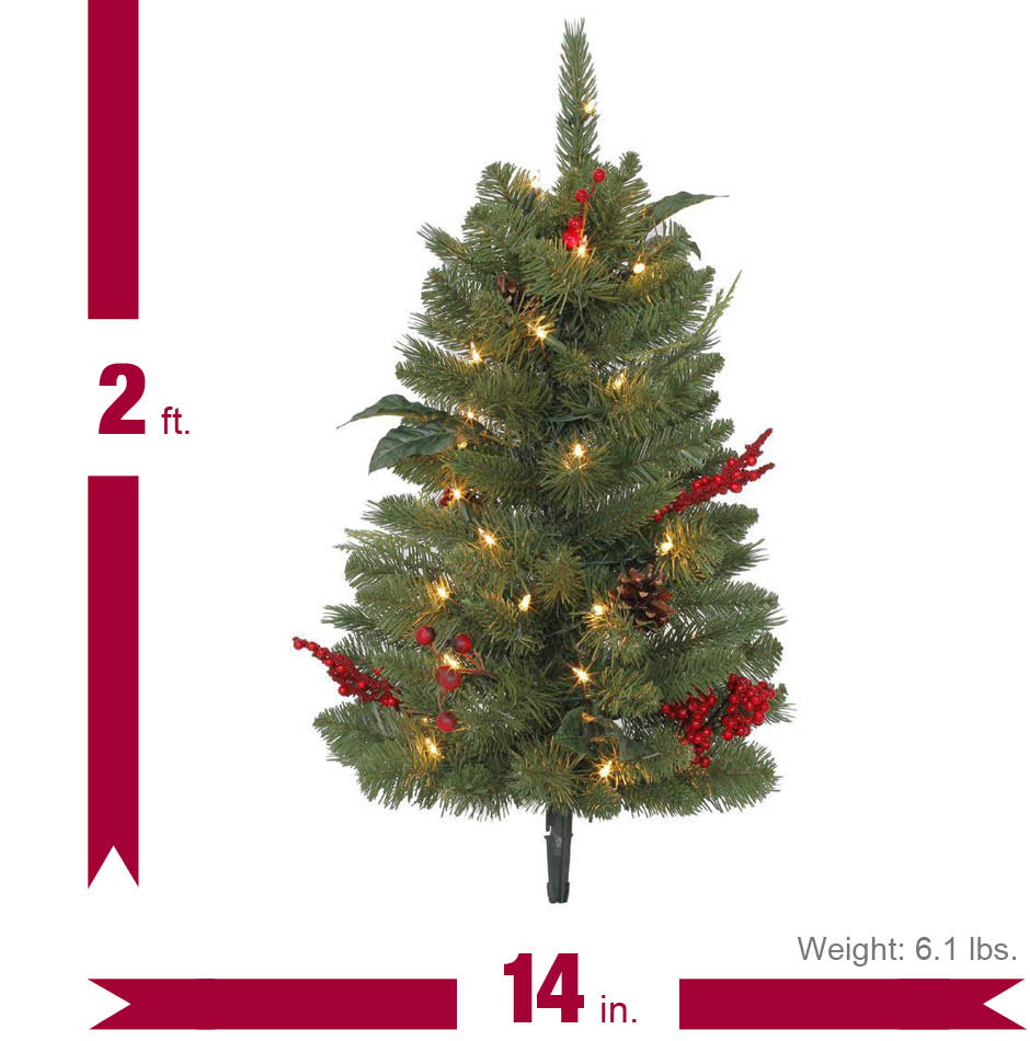 Martha Stewart Living 2 ft. Winslow Pathway Artificial Christmas Tree ...