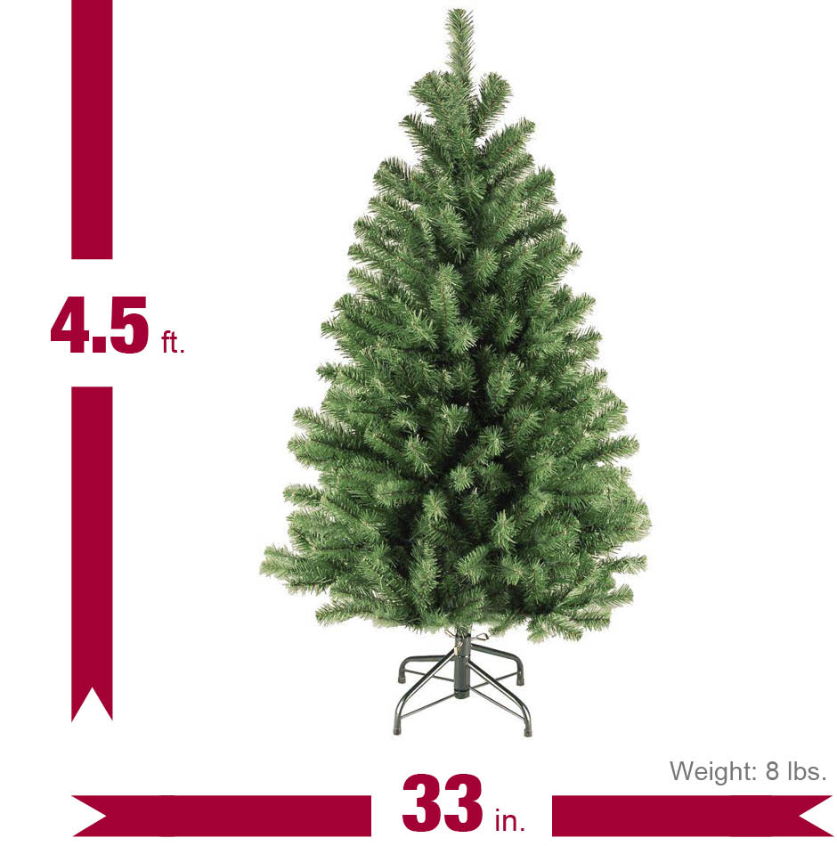 4.5 ft. Unlit North Valley Spruce Artificial Christmas Tree-NRV7-500-45 ...