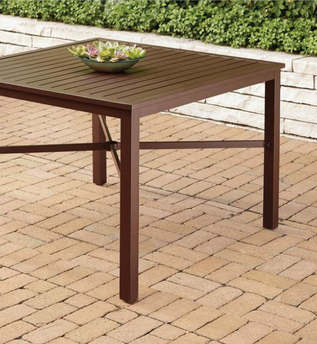 Hampton Bay Mix and Match Square Metal Outdoor Dining Table-FTS70660