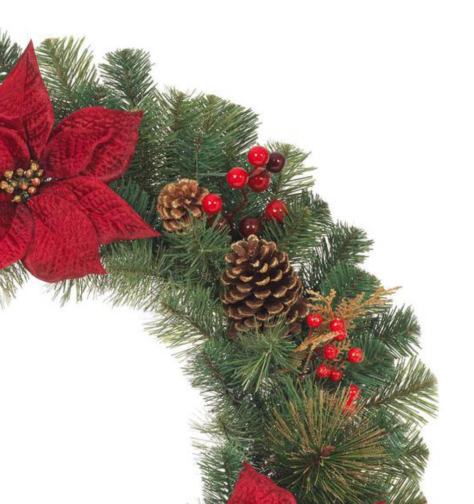 Home Accents Holiday 30 in. Unlit Artificial Christmas Mixed Pine ...
