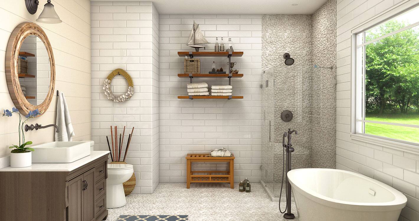 Create Customize Your Bathrooms  Natural  Coastal The 