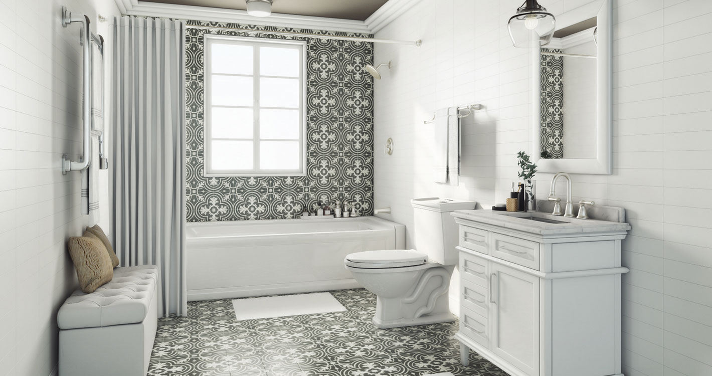 Create & Customize Your Bathrooms Parisian Powder Room – The Home Depot